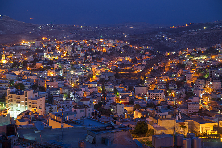 A Bethlehem Neighborhood In The Evening