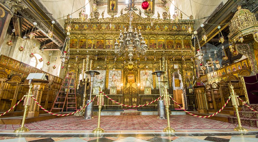 inside the nativity church in bethlehem israel