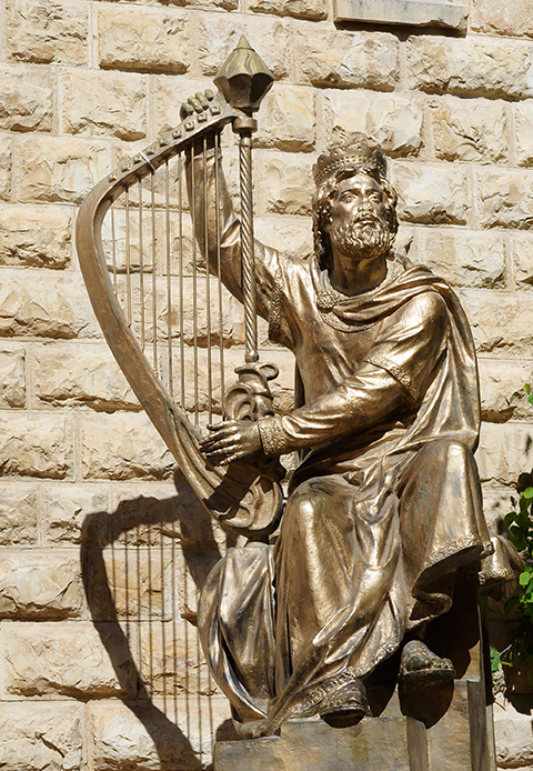 A Statue Of King David In Jerusalem