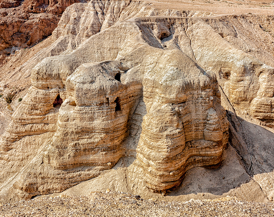 The Qumran caves and the site of the Dead Sea Scrolls in Israel Revealed.