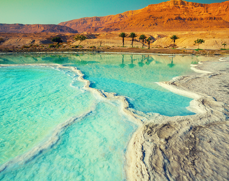 On a tour of the Dead Sea, known for having some of the saltiest waters in the world, with Steven and Daniel Rona of Israel Revealed.