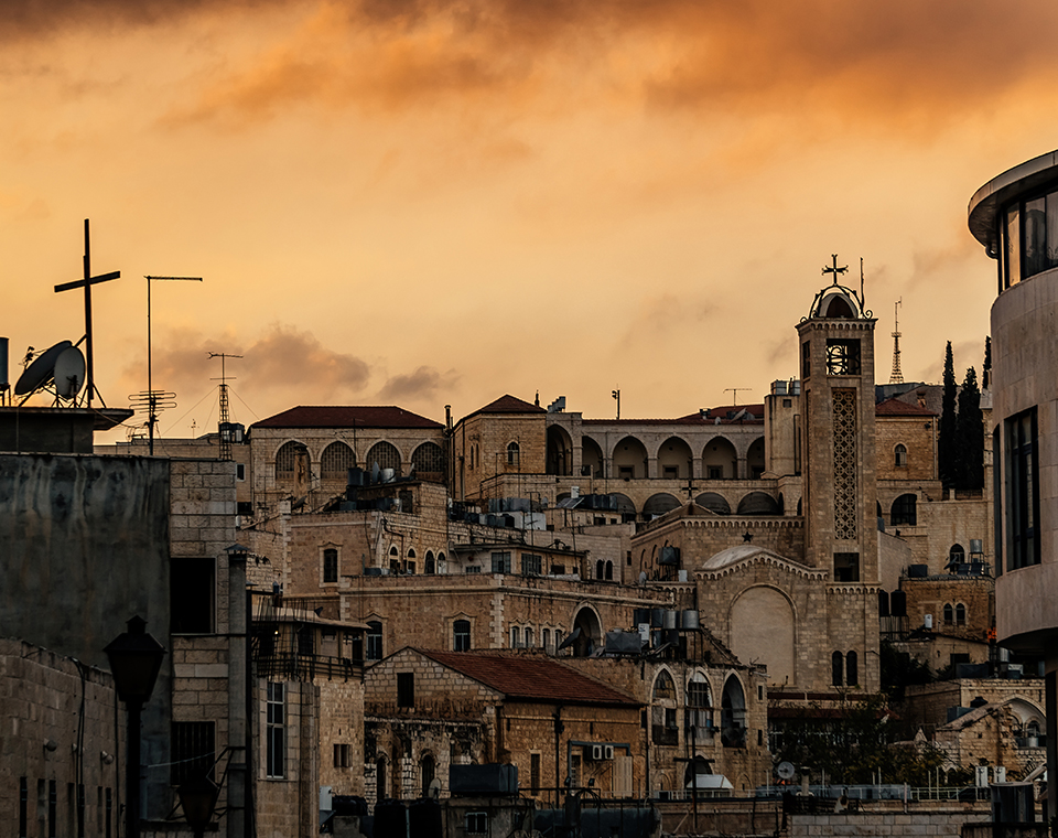 Old Church of the Nativity, the birthplace of Jesus, on a Revealed Israel tour with the LDS guide Daniel Rona.