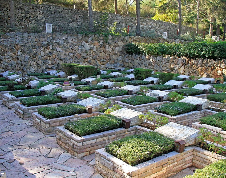 Mount Herzl National Military Cemetery in Jerusalem with Latter-day Saint Licensed Guides Steven and Daniel Rona.