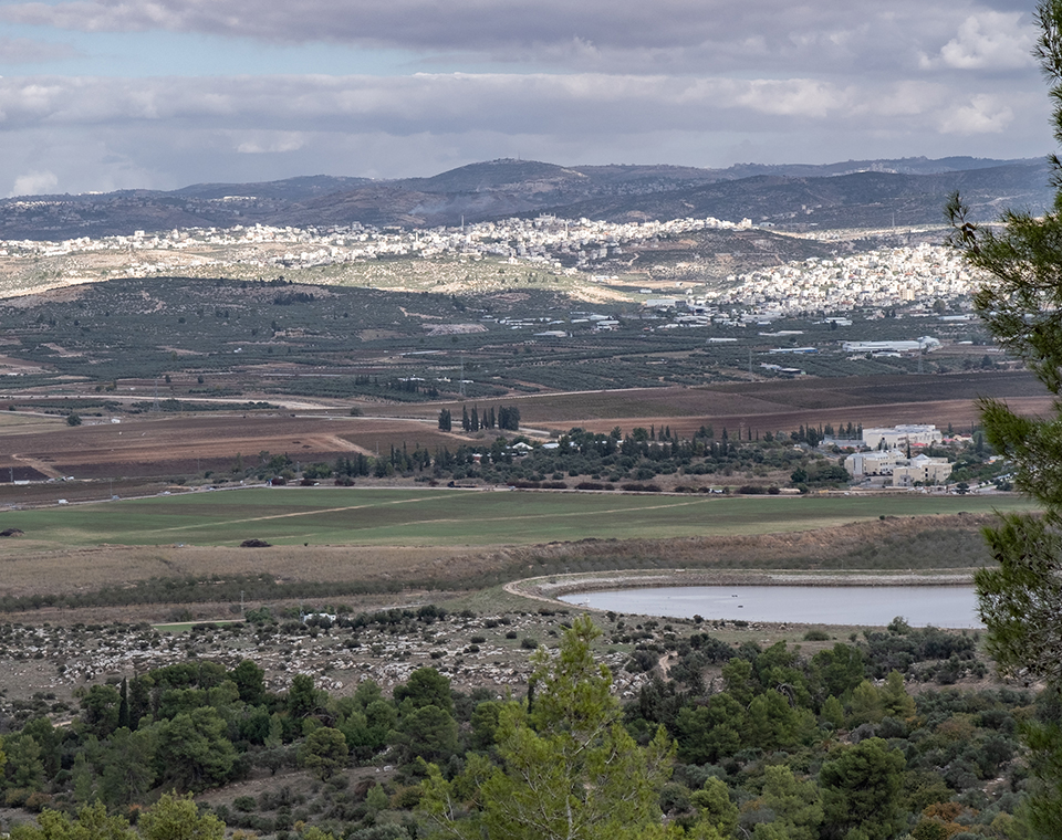 Panoramic view of Elah Valley, site of David vs. Goliath, with Steven Rona of Israel Revealed.